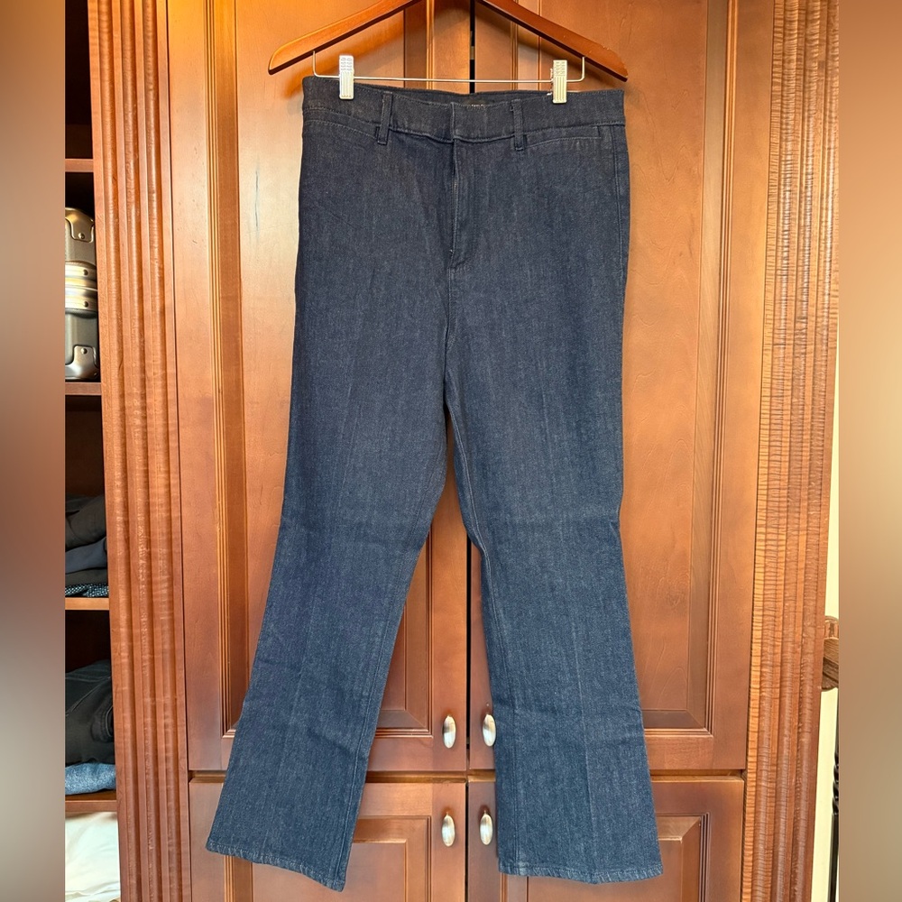 Ann Taylor The Boot Ankle Jean Size 10 Dark Blue Jeans Bootcut Classic Denim